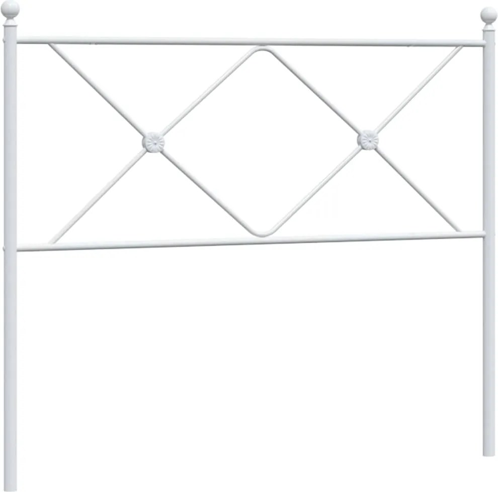 376581 vidaXL Метална резервна табла за легло, бяла, 107 см