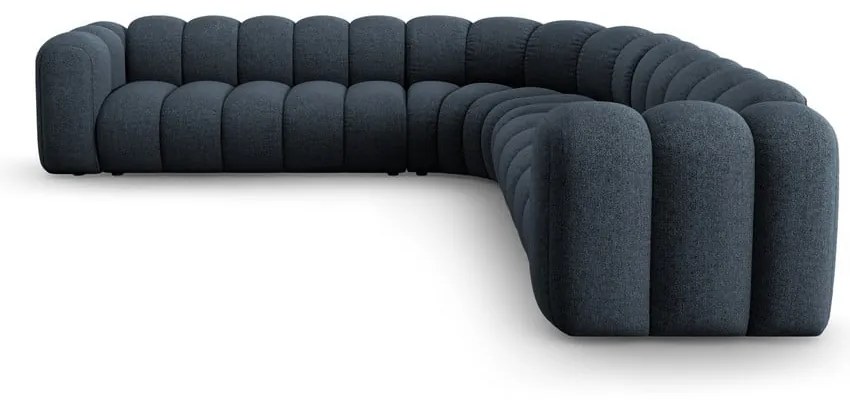 Син шенилов модулен ъглов диван Lupine – Micadoni