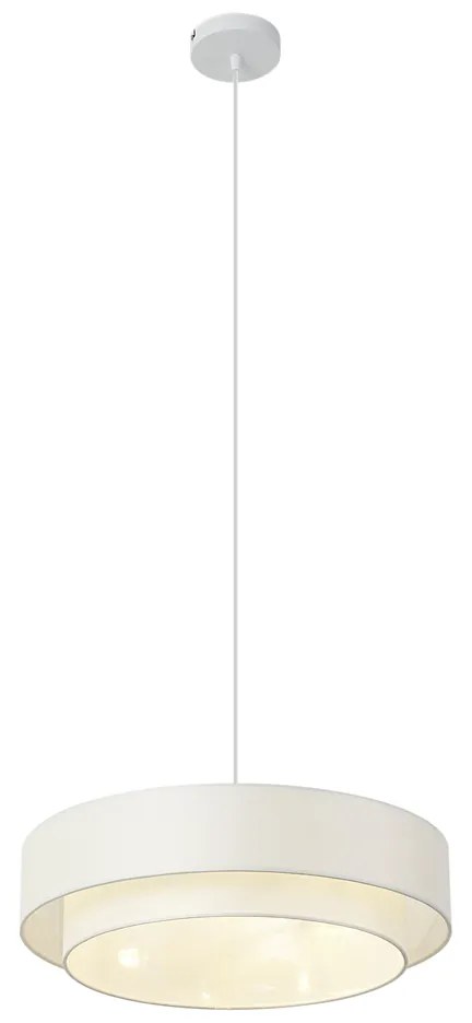 Модерен висящa лампa бялa 50cm 3-Light - Drum Duo