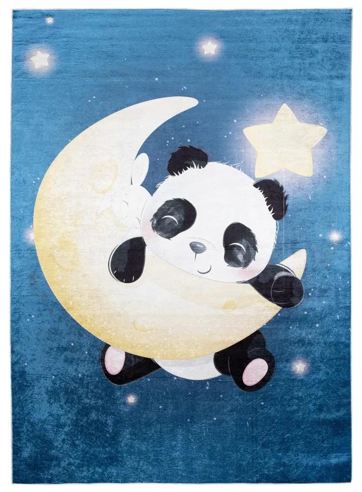 Детски килим с мотив на панда на луната Ширина: 140 см | Дължина: 200 см