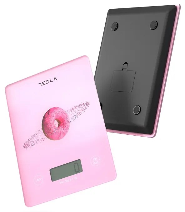 Кухненска везна Tesla KS101P, 5kg, Функция ТАРА, LED дисплей, Розов