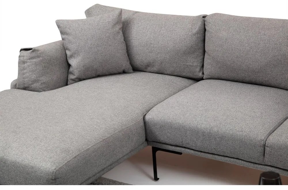 Сив ъглов диван , ляв ъгъл Leo - Artie