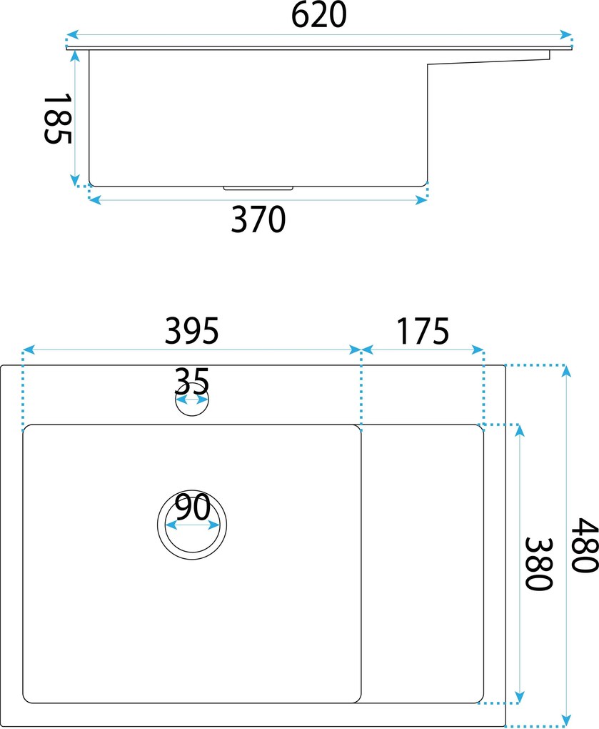 Стоманена мивка Fin BRUSH COPPER