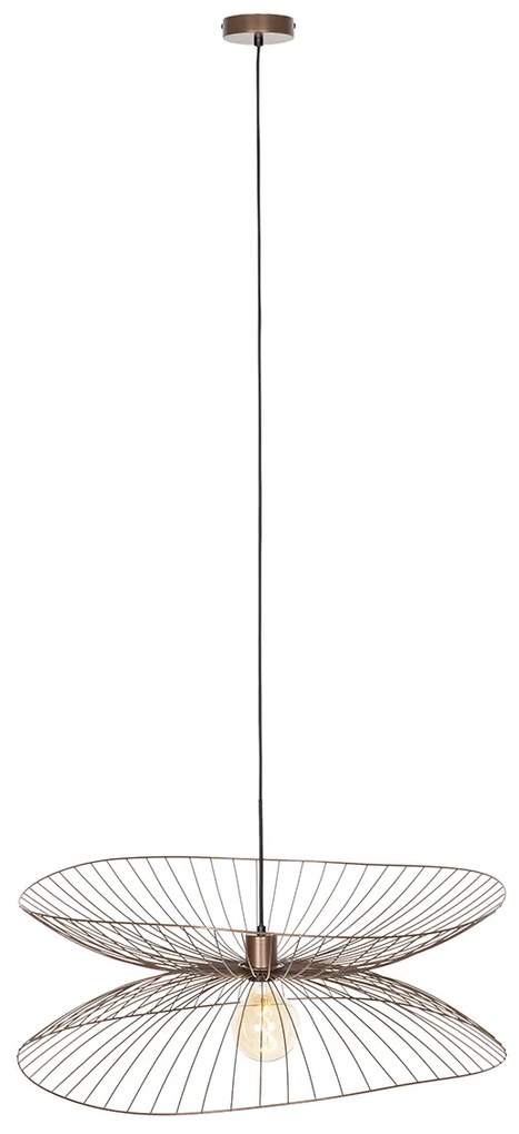 Дизайнерска висяща лампа тъмен бронз с двоен абажур - Pua