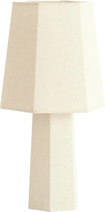 Кремава настолна лампа с текстилен абажур (височина 50 cm) Musabo – Light & Living