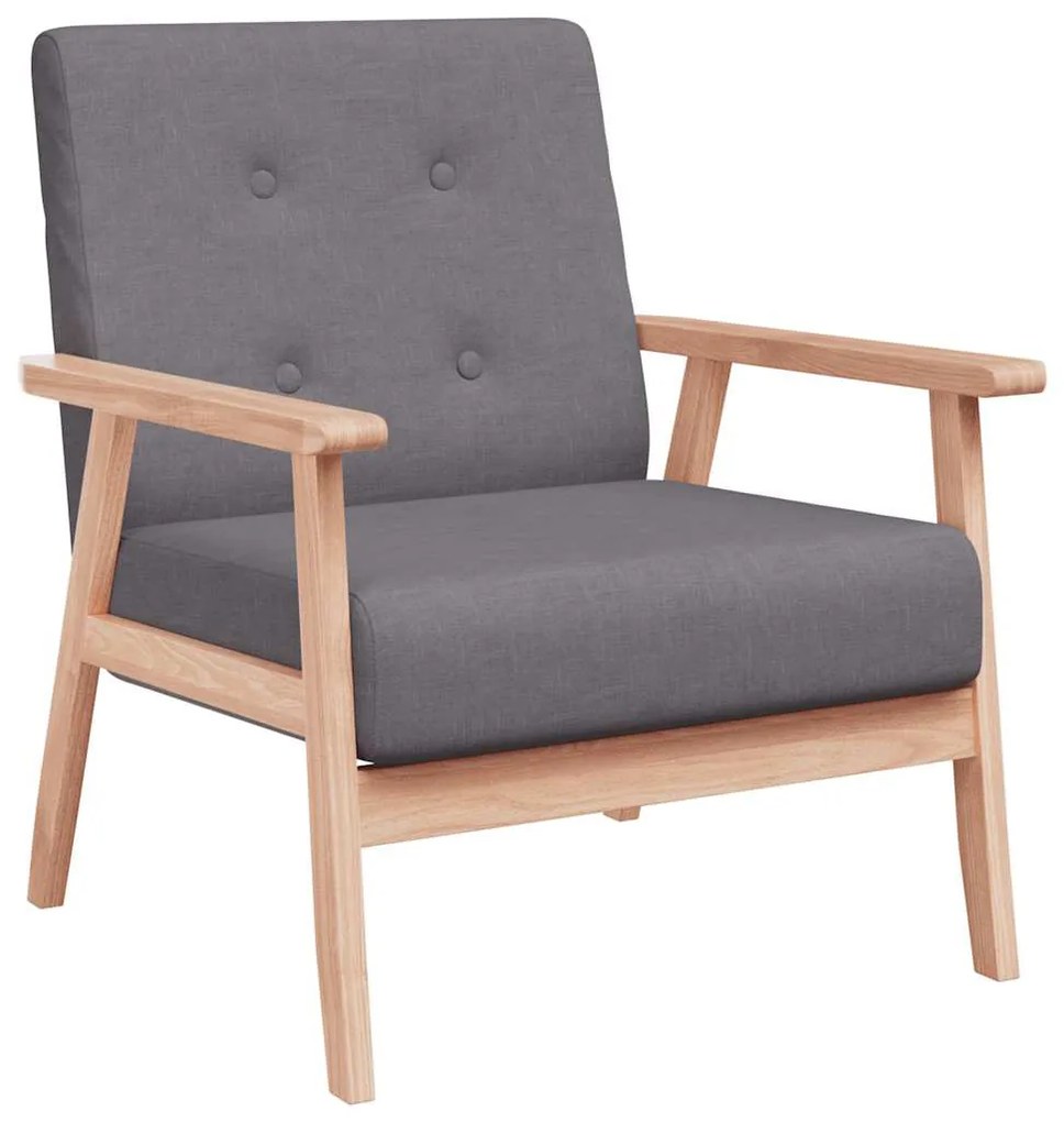 244651 vidaXL Кресло, тъмносиво, текстил