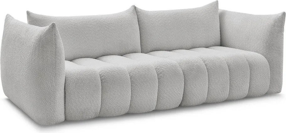 Светлосив диван от прежда с примки от букле 286 cm Azra – Bobochic Paris