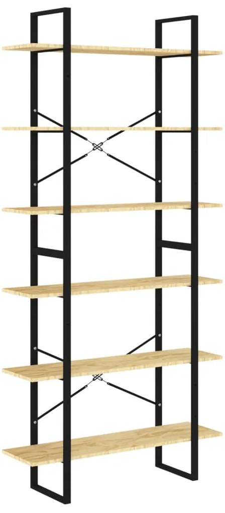 806562 vidaXL Висок шкаф, 100x30x210 см, бор масив