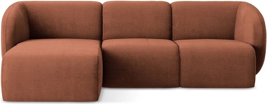 Теракотен шенилов ъглов диван (ляв ъгъл) Lani – Makamii