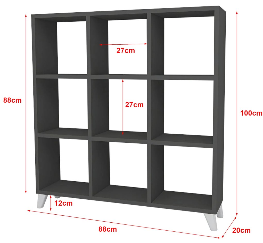 Стоящ рафт Svedala 88x88x20 см антрацит []