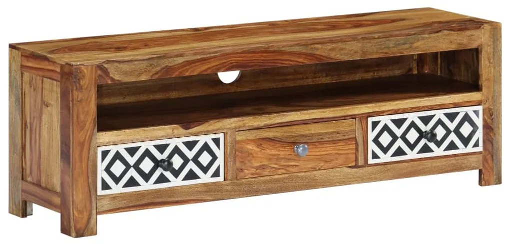 248093 vidaXL ТВ шкаф, 120x30x40 cм, акациево дърво масив