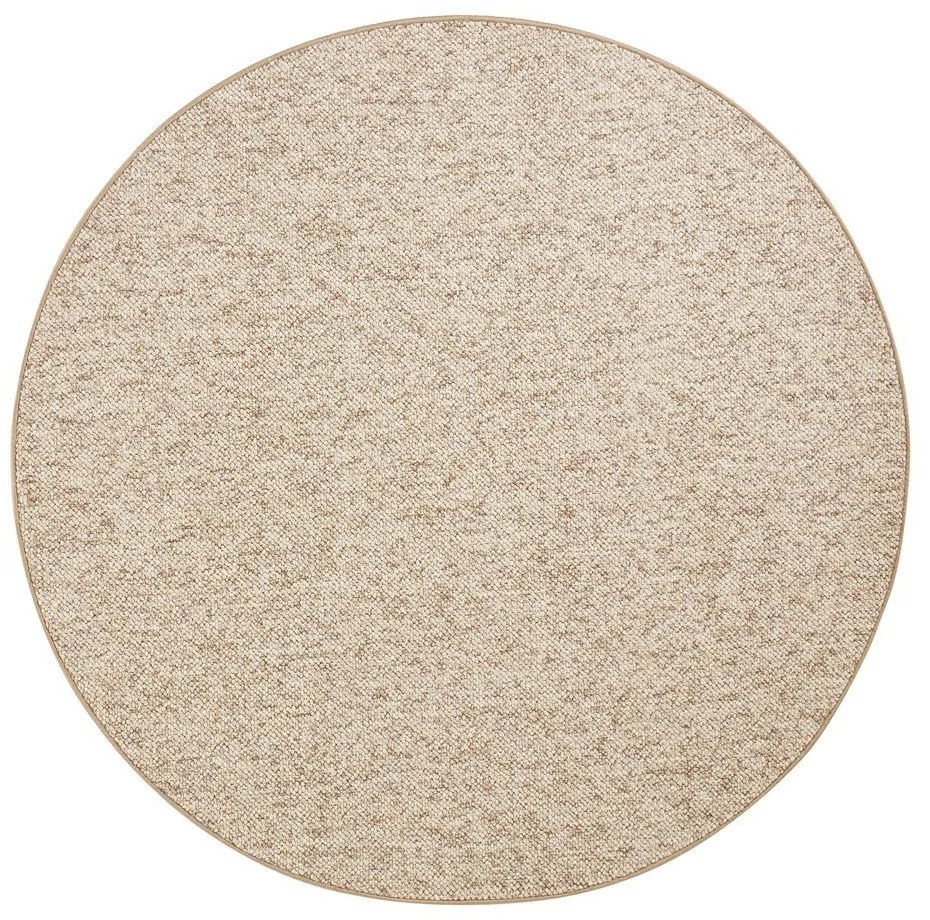 Светлокафяв кръгъл килим ø 200 cm Wolly – BT Carpet