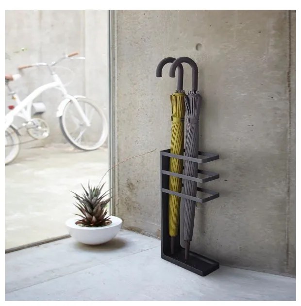 Черна стойка за чадър Slim Layer - YAMAZAKI