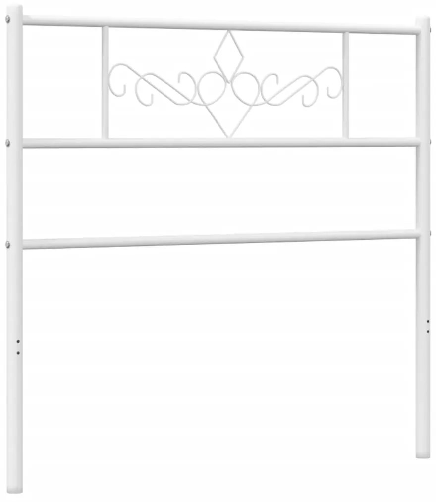 355342 vidaXL Метална резервна табла за легло, бяла, 75 см