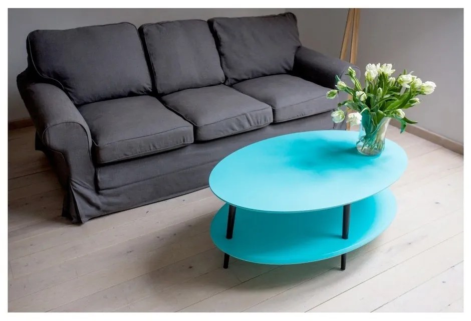 Бяла масичка за кафе с понижена основа OVO Ovo - Ragaba