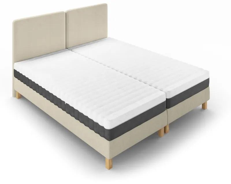 Бежово двойно легло Lotus, 160 x 200 cm - Mazzini Beds