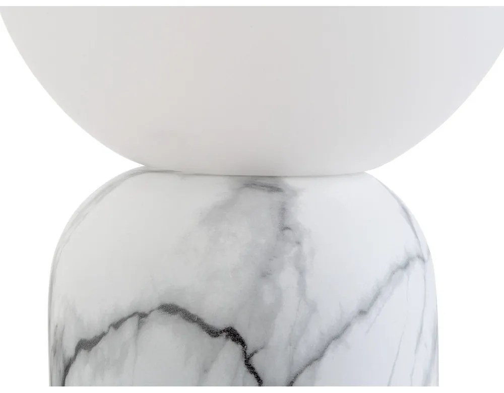 Бяла настолна лампа с мраморна декорация, височина 32 cm Leitmotiv Gala