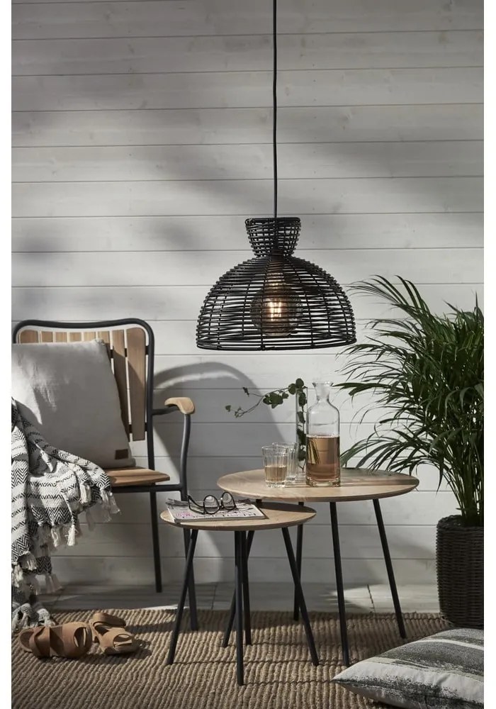 Черен външен абажур за таванно осветление, ø 37,5 cm Runde - Star Trading