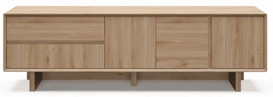 Маса за телевизор от дъбов декор в естествен цвят 180x55x45 cm Carpi – Marckeric