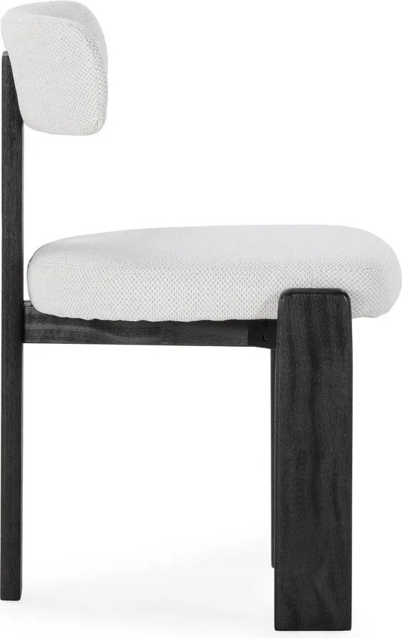 Черни/светлосиви тапицирани трапезни столове в комплект 2 бр. Nadia – MOME