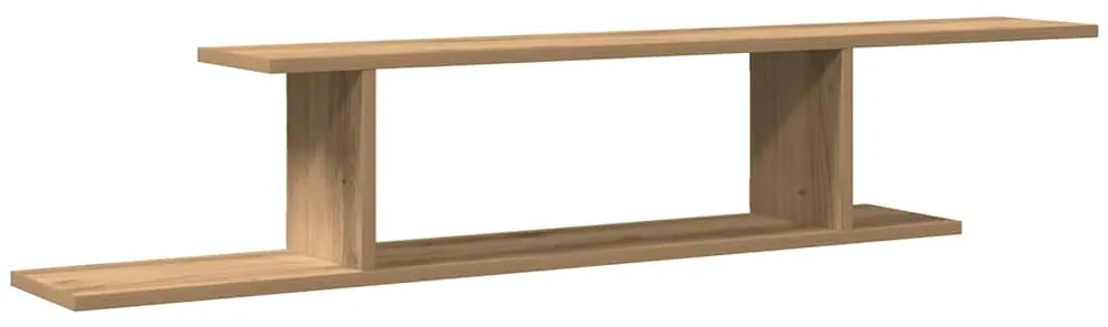 856575 vidaXL Стенен ТВ рафт, дъб артизан, 125x18x23 см, инженерно дърво