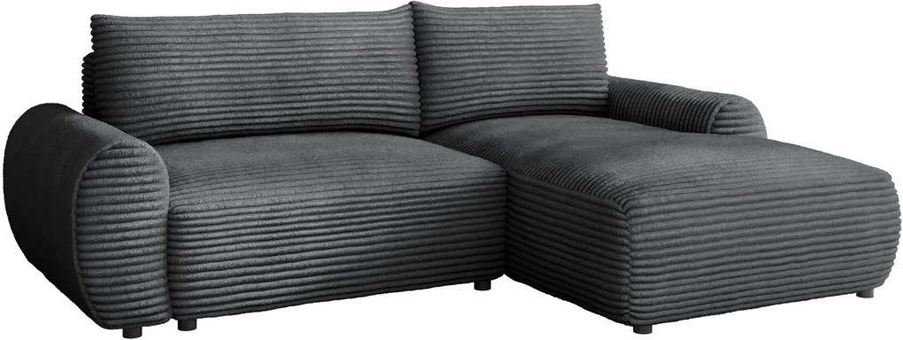 Ъглов диван Bello-Антрацит-Десен