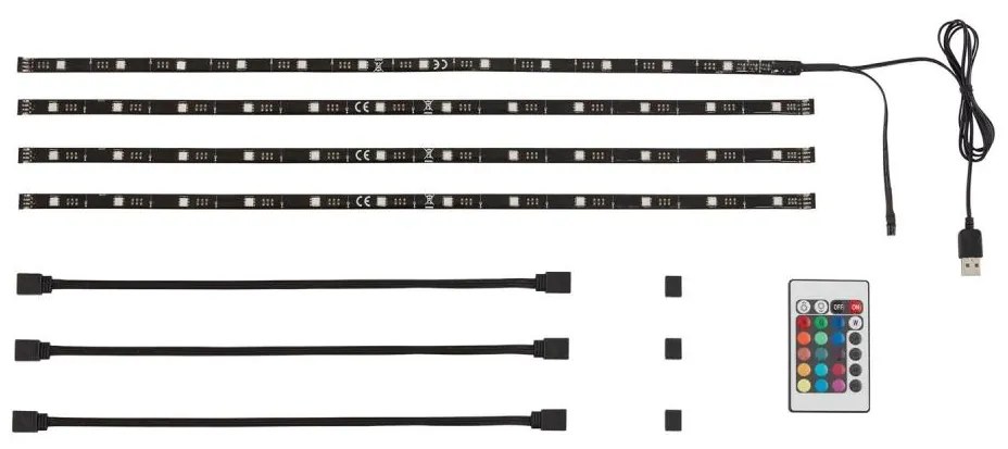 Brilo - LED RGBW димируем лента за TV 3м LED/2,5W/USB + DO