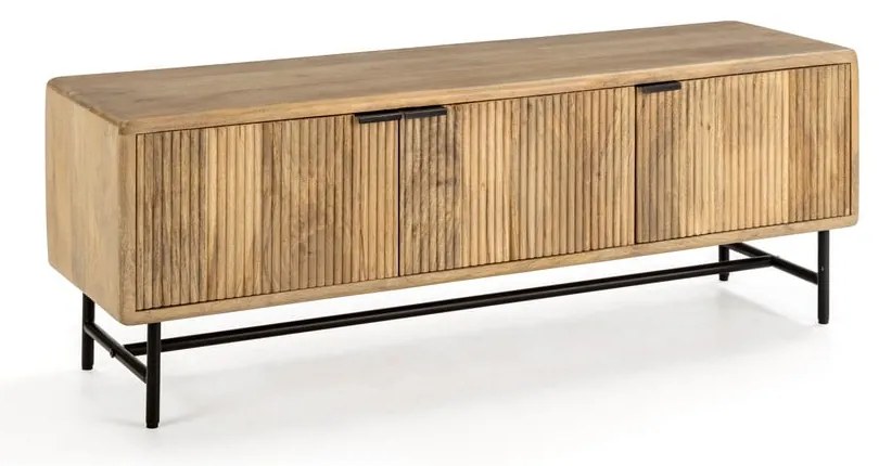 Маса за телевизор от масивно манго в естествен цвят 145x50x40 cm Mundra – MOME