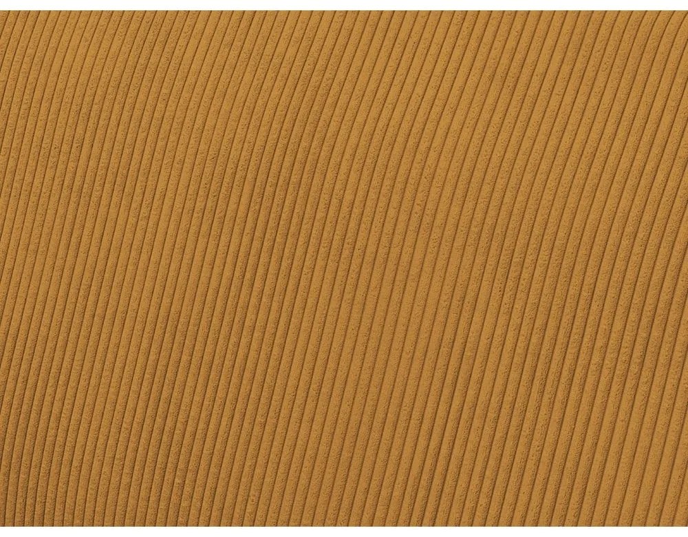 Сгъваем/с място за съхранение ъглов диван от рипсено кадифе в цвят горчица Voltaire – Bobochic Paris