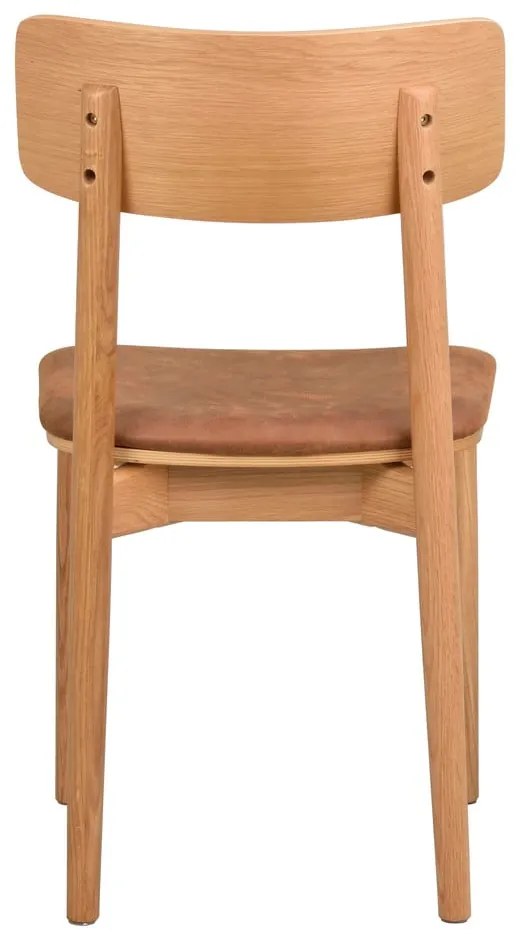 Кафяв коняк/естествени трапезни столове в комплект от 2 бр. от имитация на кожа Wolcott – Rowico