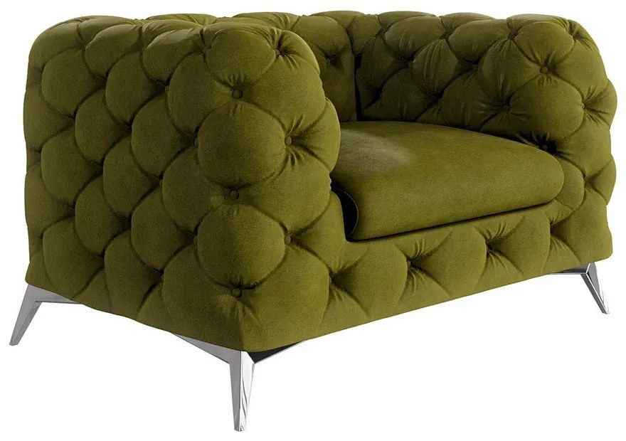 Зелено кадифено кресло Chelsea – Ropez