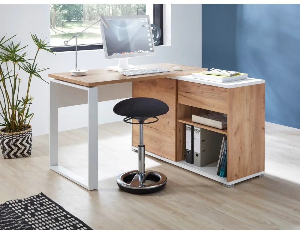 Работна маса от дъб 120x117 cm Lioni - Germania