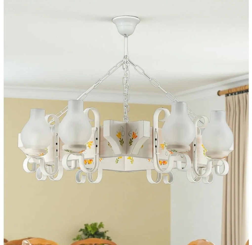 Brilagi - Полилей на верига QUEEN 8xE14/40W/230V бук/кремав