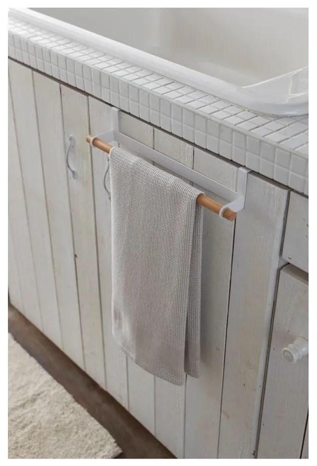 Бяла висяща поставка за кърпи Tosca - YAMAZAKI