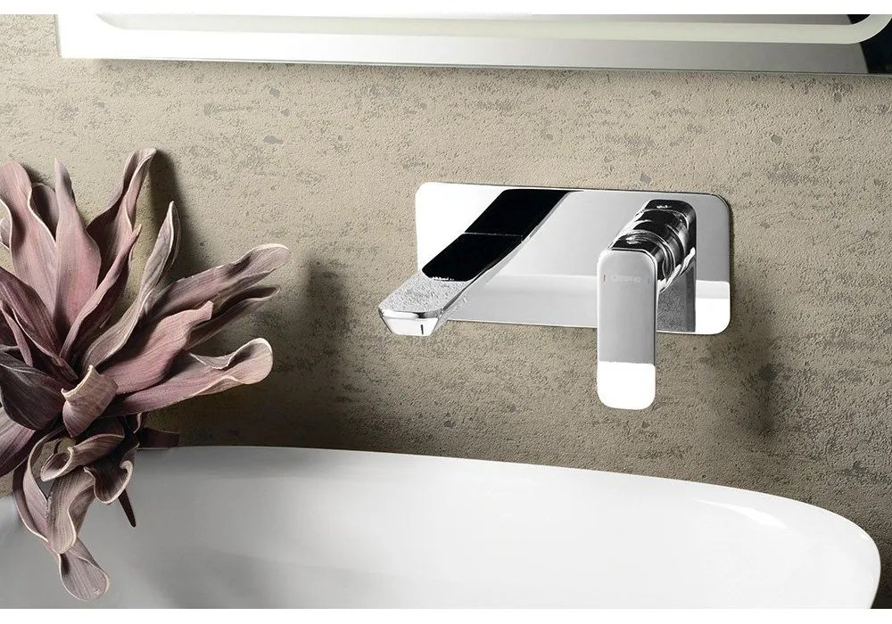 Бяла вградена батерия за мивка (1 изход) Spy – Sapho