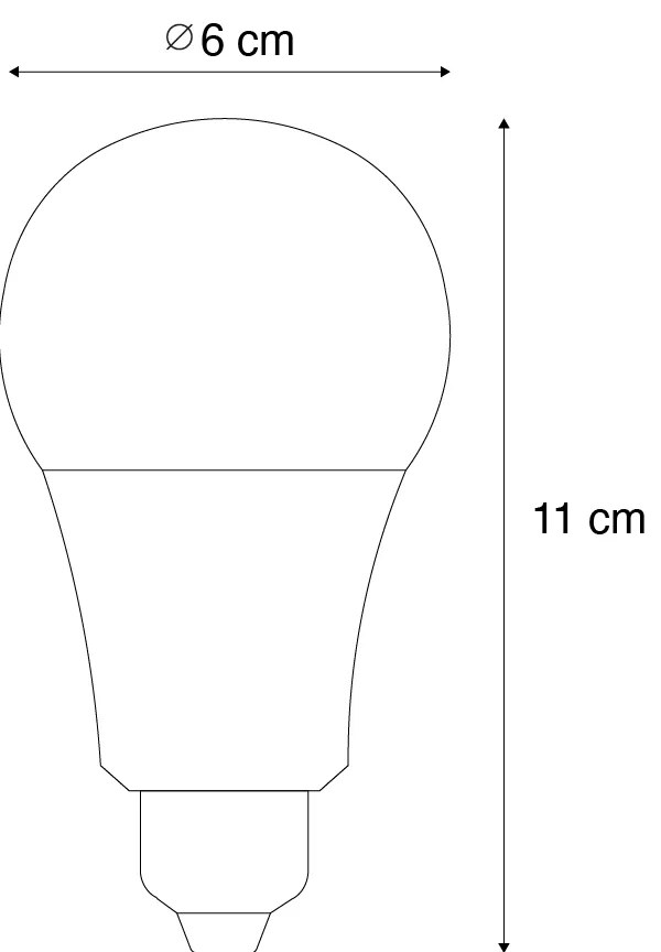 Комплект от 5 Интелигентни LED крушки E27 A60 матирани RGBW 9W 806lm 2700-6500K