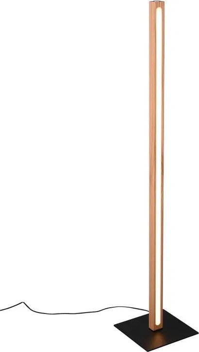 Черно-естествена LED подова лампа (височина 115 cm) Bellari – Trio