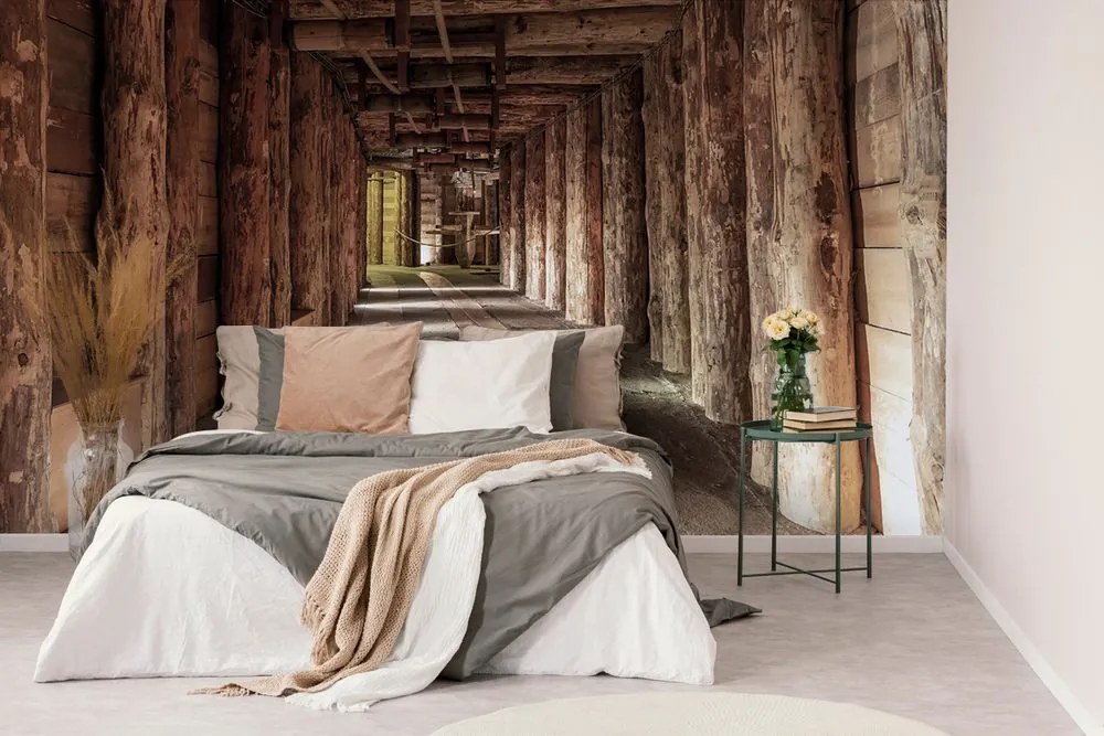 Фототапет – Дървена шахта