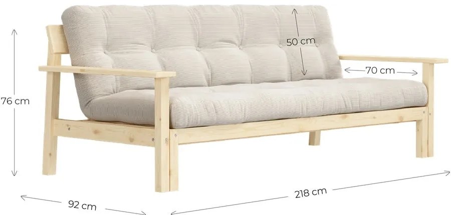 Разтегателен диван Бежов Unwind - Karup Design