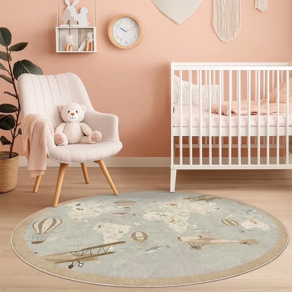 Детско килимче за игра подходящо за пране ø150 cm Vintage World – Mila Home