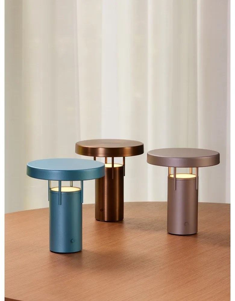 Синя LED затъмняваща се настолна лампа (височина 20 cm) BringMe – Hübsch