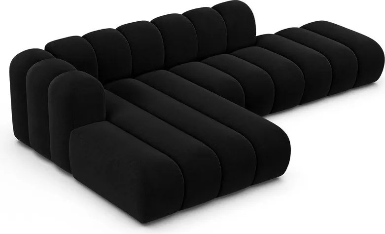 Антрацитен ъглов диван (ляв ъгъл) Lupine – Micadoni Home