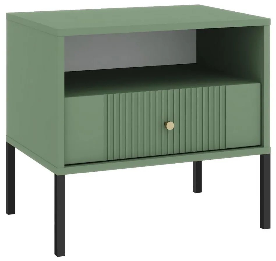 Нощно шкафче LUE зелено/черно