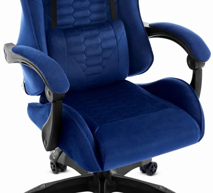 Геймърски стол HC-1000 NAVY - кадифена тъкан