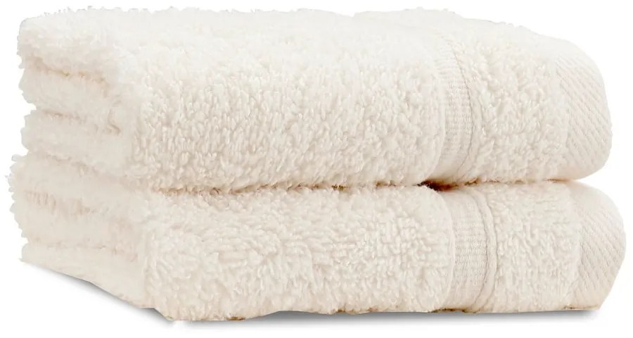 Кремави памучни кърпи в комплект от 2 бр. от тери 30x30 cm Zero Twist – Catherine Lansfield