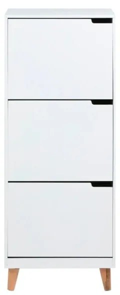 Бял шкаф за обувки с панти Mitra - Actona