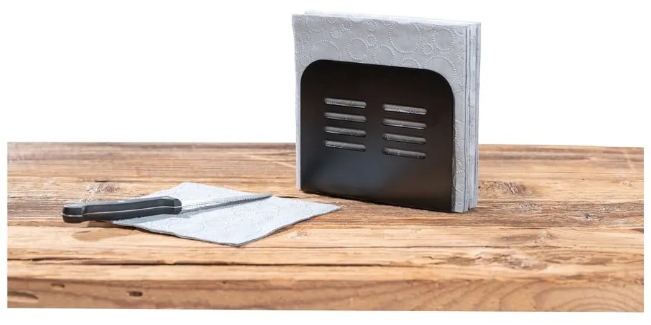 Черен държач за салфетки Black Outdoor Kitchen Baco - Wenko