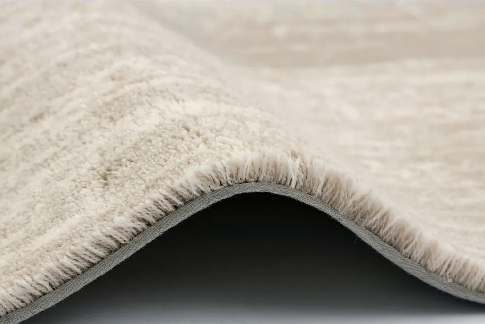 Бежов вълнен килим 200x300 cm Agnus Brush Lines – Agnella