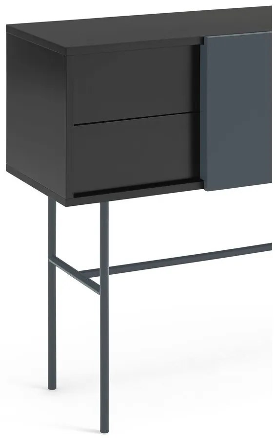 Конзолна маса в черно и антрацит 35x110 cm Nube - Teulat