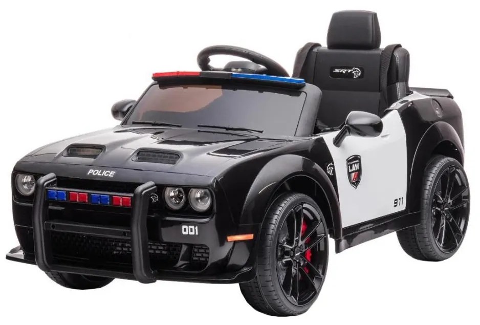Електрическа кола Dodge Challenger Police 50W/4500 mAh черно/бяло